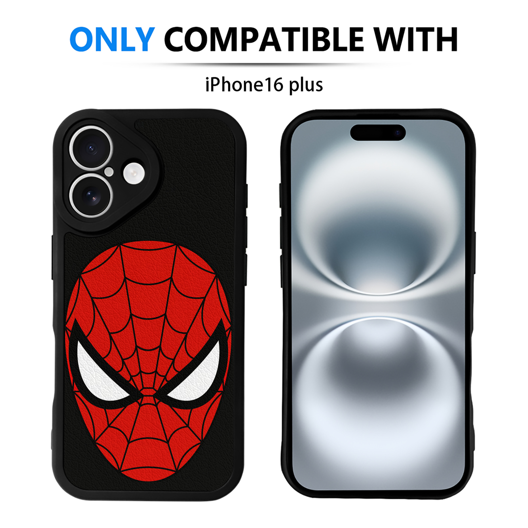 Spider Man スパイダーマン 【iPhone 16シリーズ対応】シリコンスマホケース（レザー調） 材質：シリコン
